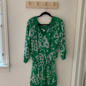 DVF 'Mikino' Printed Drop Waist Minidress